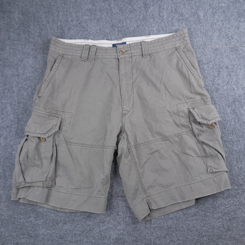 Polo Ralph Lauren Cargo Shorts Mens 38 Olive Green Cotton Utility Twill Pocket